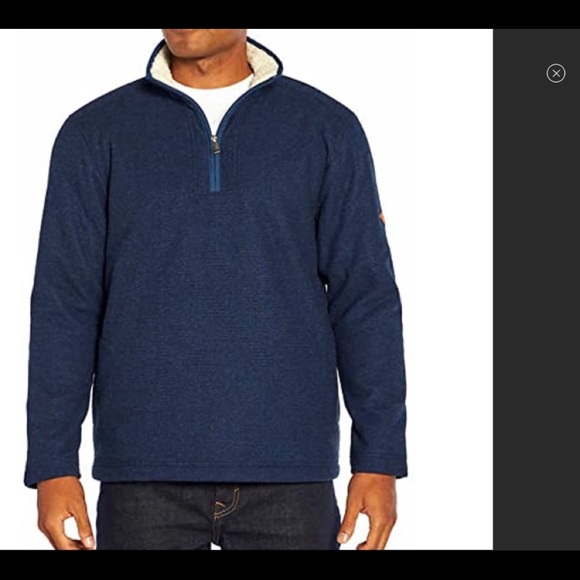 NWT-Orvis Brighton Men's Sherpa Lined 1/4 Zip Pullover - Picture 1 of 5